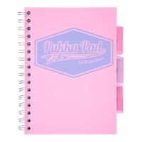 Pukka Pastel Lined Project Book Pink A5 200 Page 80gsm